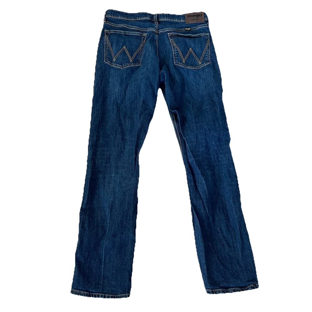 Wrangler Men's Jeans 32x32 Regular Fit Straight Leg Dark Wash Denim Western